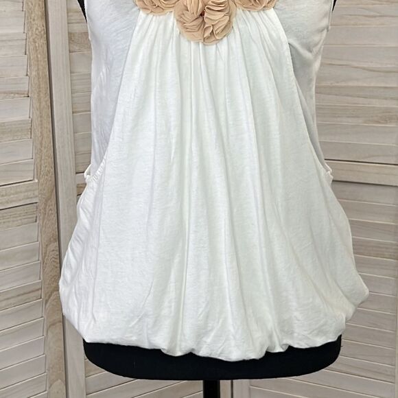 Anthropologie Deletta Dimensional Flower bubble Tank Top Small - Picture 3 of 12